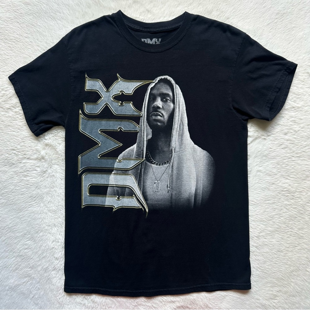 DMX Hip Hop Artist Rap Black Graphic Tee Short Sleeve Crewneck Shirt